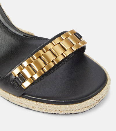Shop Victoria Beckham 120 Leather Wedge Mules In Black