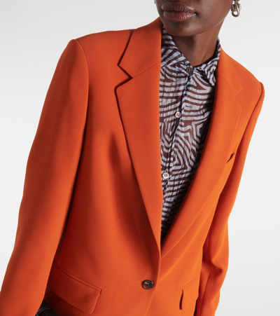 Dries Van Noten 9201 Tailored Jacket Flap Pockets In Orange