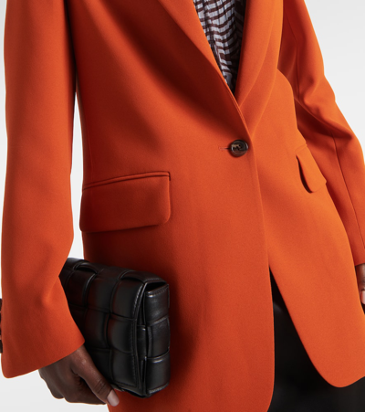 Dries Van Noten 9201 Tailored Jacket Flap Pockets In Orange