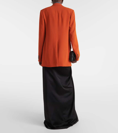 Dries Van Noten 9201 Tailored Jacket Flap Pockets In Orange