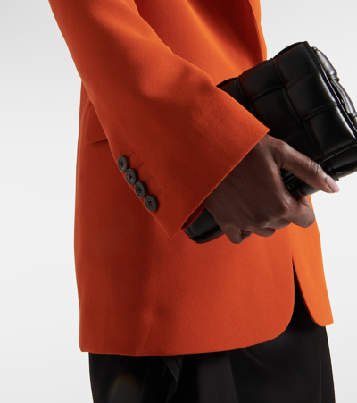 Dries Van Noten 9201 Tailored Jacket Flap Pockets In Orange