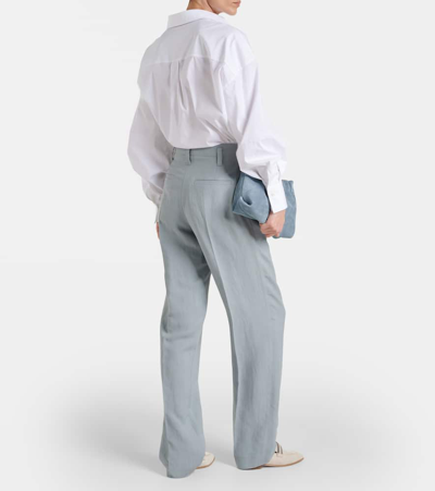 Brunello Cucinelli Mid-rise Straight Pants In Blue