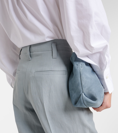 Brunello Cucinelli Mid-rise Straight Pants In Blue