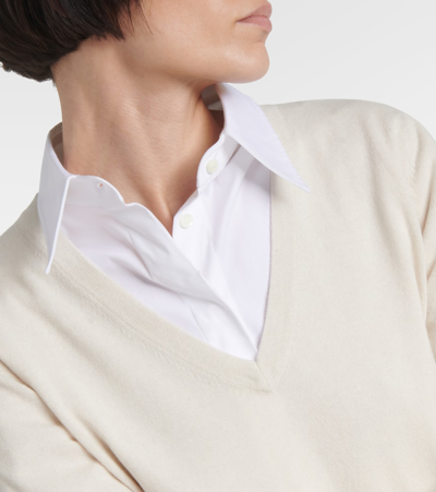 Shop Brunello Cucinelli Cashmere Sweater In Neutrals