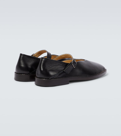 Lemaire Leather Slippers In Black