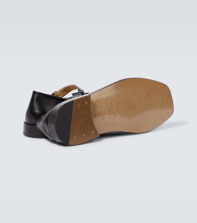 Lemaire Leather Slippers In Black