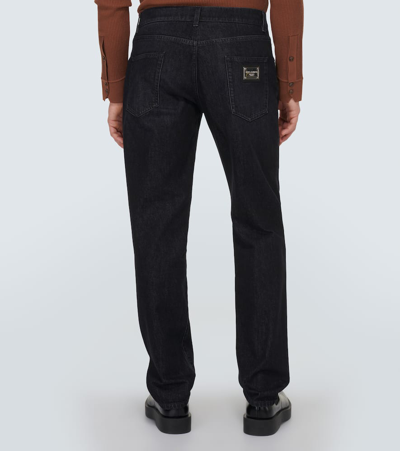Dolce & Gabbana Charcoal Stretch Corduroy Pant In Black