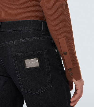 Dolce & Gabbana Charcoal Stretch Corduroy Pant In Black