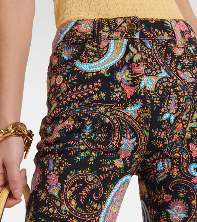 Etro Paisley High-rise Flared Jeans In Multicoloured