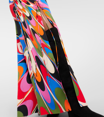 Shop Pucci Marmo Printed Maxi Skirt In Multicoloured