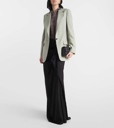 Shop Dries Van Noten Wool Blazer In Grey