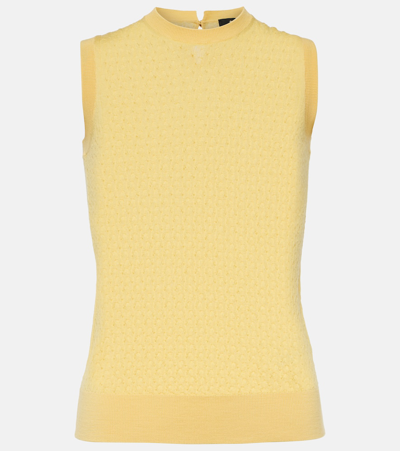 Shop Etro Wool Top In Yellow