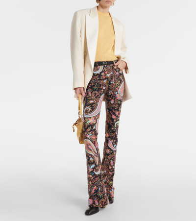 Shop Etro Wool Top In Yellow