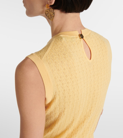 Shop Etro Wool Top In Yellow
