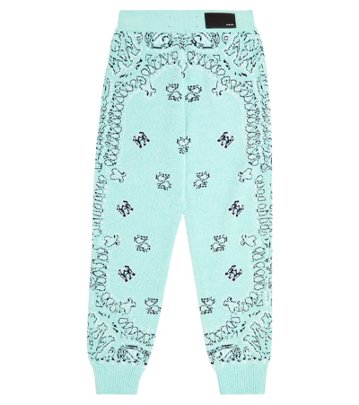 Amiri Bandana Chenille Sweatpants In Blue