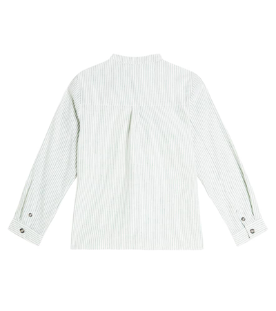 Tartine Et Chocolat Striped Cotton And Linen Shirt In Multicoloured