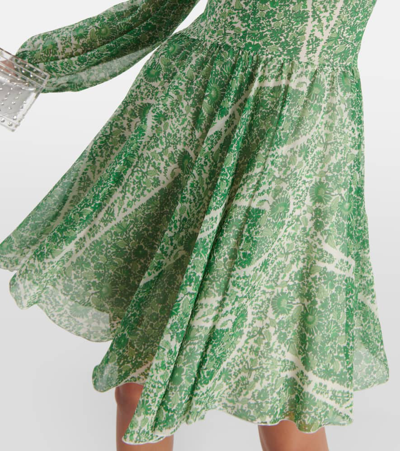 Shop Giambattista Valli Printed Silk Georgette Minidress In Multicoloured