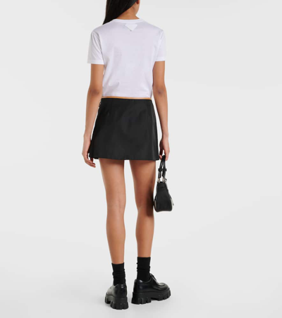 Prada Re-nylon Miniskirt In Brown