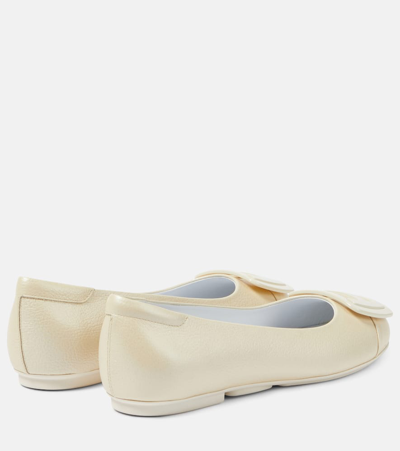 Shop Hogan H661 Leather Ballet Flats In Weiss