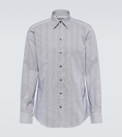 Shop Dolce & Gabbana Cotton Shirt In Grey