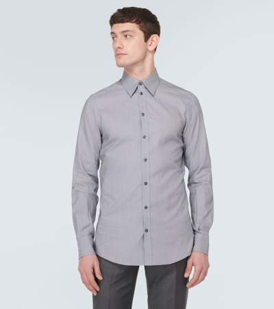 Shop Dolce & Gabbana Cotton Shirt In Grey