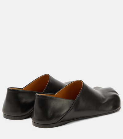 Shop Jw Anderson Paw Leather Loafers In Black