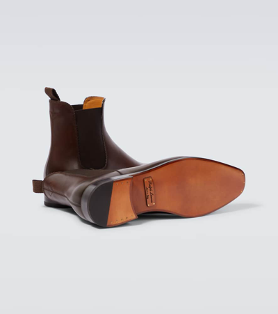 Shop Ralph Lauren Purple Label Penfield Leather Ankle Boots In Brown