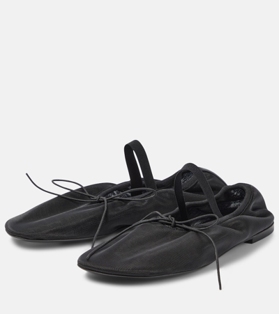 Shop Proenza Schouler Glove Mesh Ballet Flats In Black