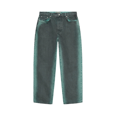 Pre-owned Stussy Spray Dye Big Ol' Jeans 'black' In Multi-color