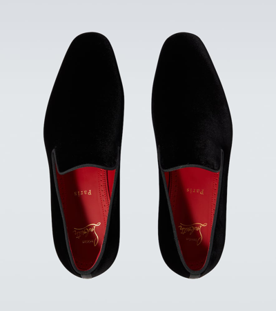 Christian Louboutin Dandyrocks Velvet Loafer In Black