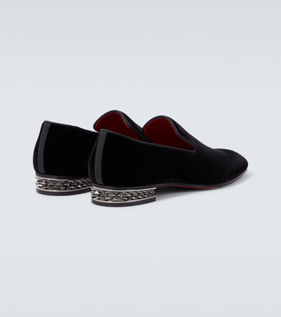 Shop Christian Louboutin Dandyrocks Velvet Loafers In Black