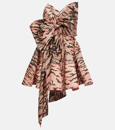 Shop Zimmermann Matchmaker Bow-detail Silk Minidress In Pink