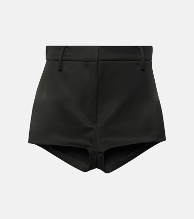 Shop Magda Butrym High-rise Wool Shorts In Black
