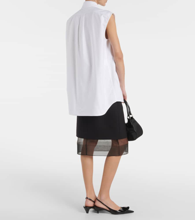 Prada Logo Shirt In White