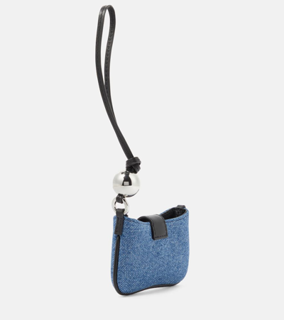 Shop Jacquemus Le Porte Bisou Denim Card Holder In Blue