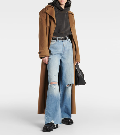 7 For All Mankind Scout High-rise Wide-leg Jeans In Blue