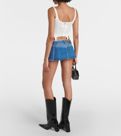 Shop Dion Lee Toolbelt Denim Miniskirt In Blue