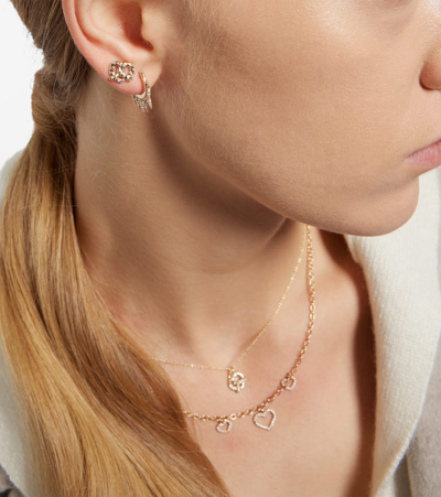 Sydney Evan Fringe 14kt Gold Earrings With Diamonds In Gold
