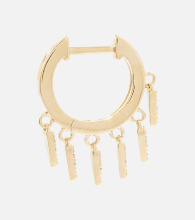 Sydney Evan Fringe 14kt Gold Earrings With Diamonds In Gold