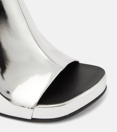 Stella Mccartney Elsa Mirror Slide Sandal In Silver
