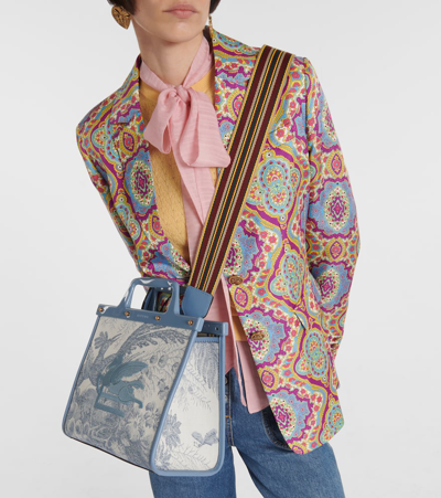 Shop Etro Love Trotter Small Embroidered Tote Bag In Mult