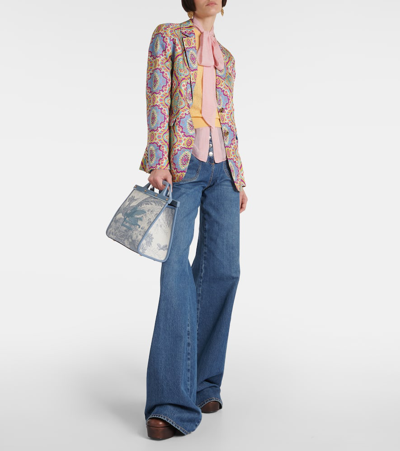 Shop Etro Love Trotter Small Embroidered Tote Bag In Mult