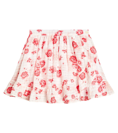 Shop Tartine Et Chocolat Floral Cotton Skirt In Multicoloured