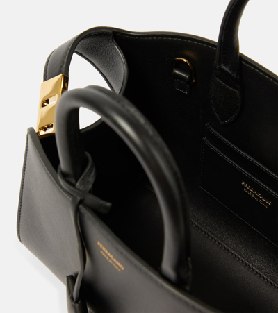 Ferragamo Hug Mini Leather Tote Bag In Black