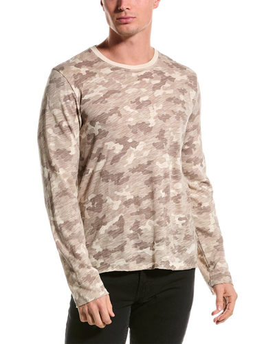 Shop Atm Anthony Thomas Melillo Camouflage Slub Jersey T-shirt In Brown