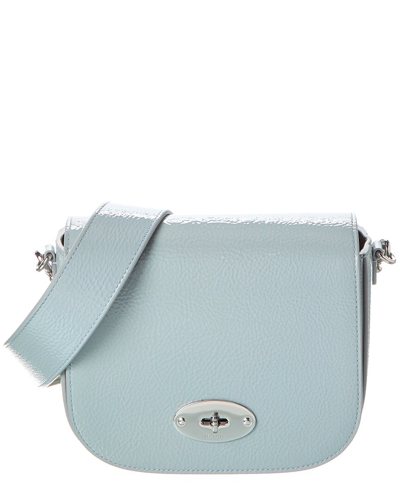 Shop Mulberry Darley Small Patent Crossbody In Blue