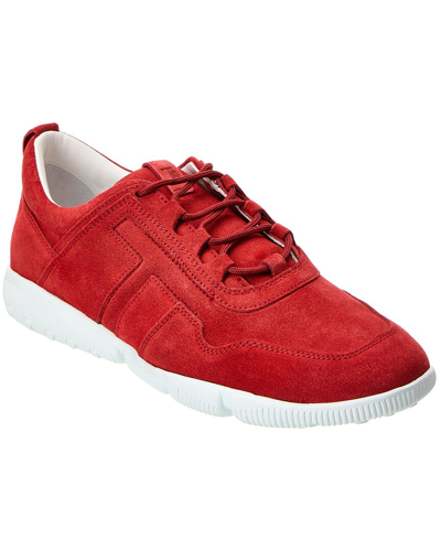Shop Tod's Suede Sneaker In Red