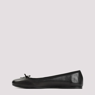 Shop Prada Lamb Leather Ballerinas Shoes In Black