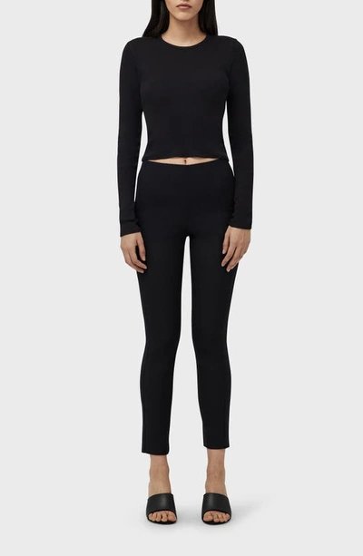 Rag & Bone Nina High-rise Coated Ankle Skinny Jeans In Black