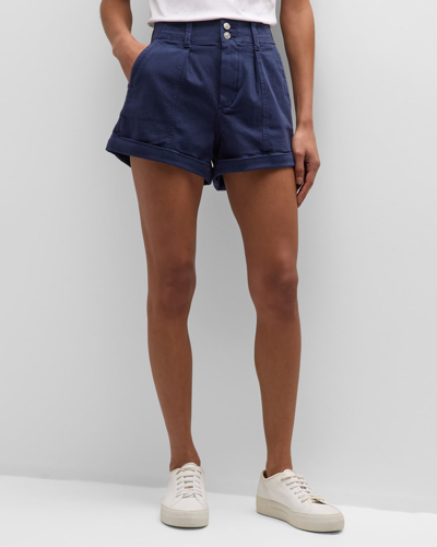 Shop Paige Brooklyn Cuffed Denim Shorts In Vintage Cosmic Na